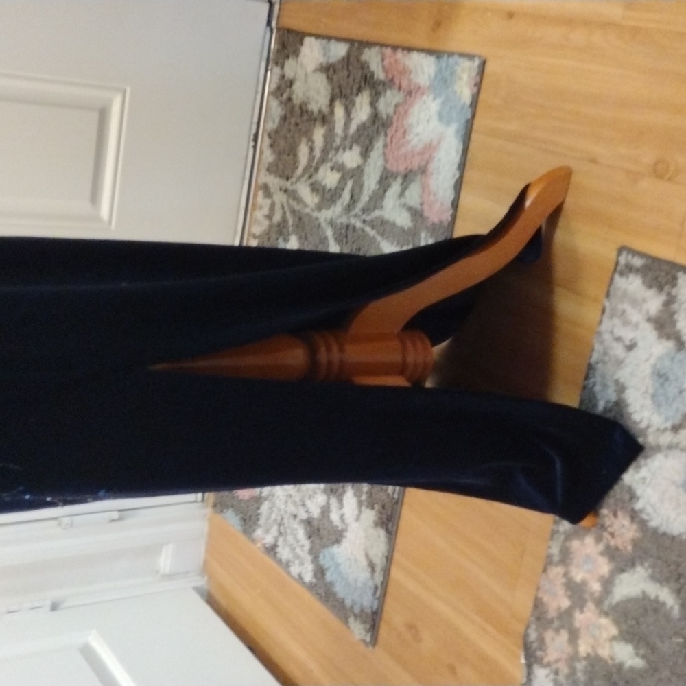 💥 SALE Elegant Navy Blue Velvet Sequin Gown Size 8 - Picture 5 of 9